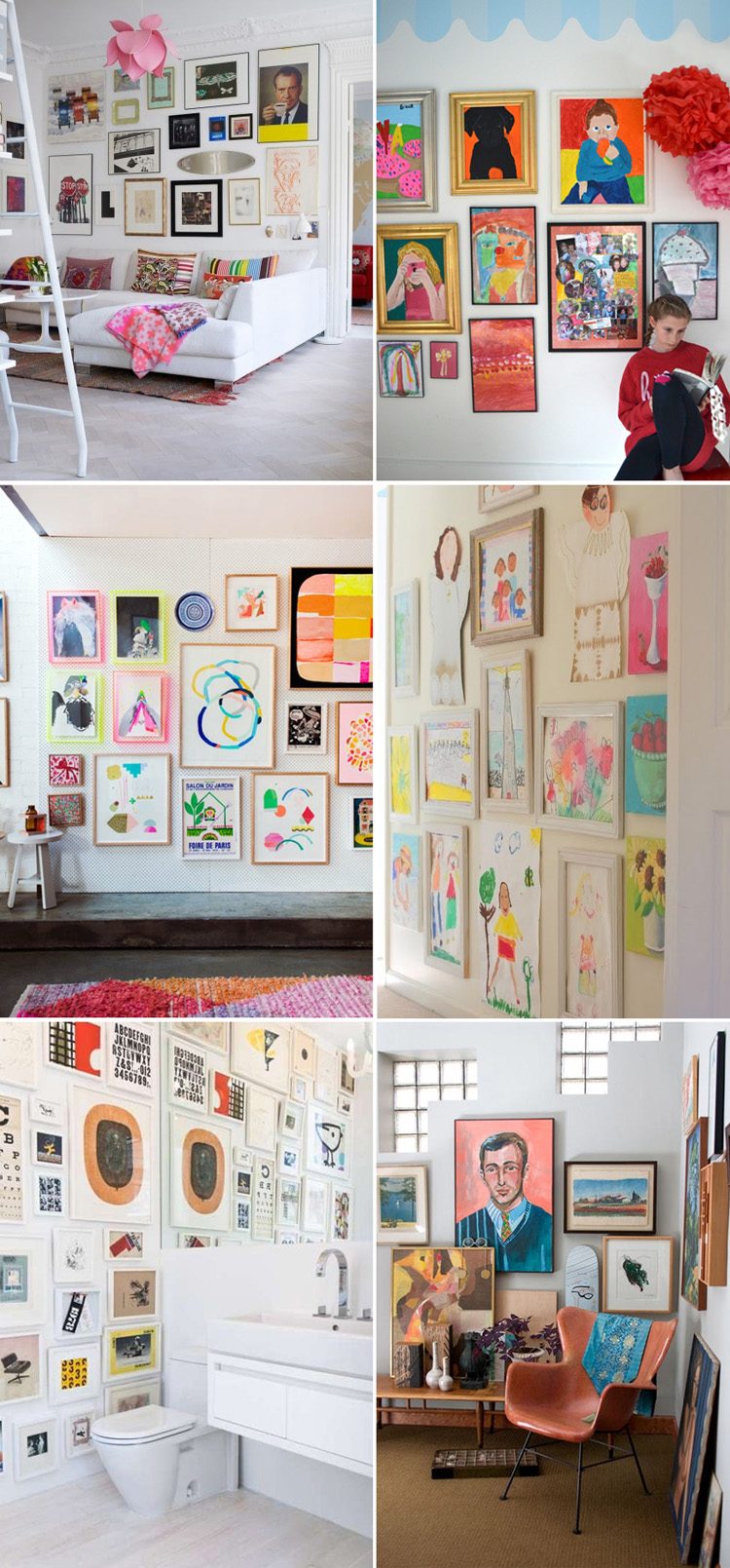 Gallery wall // kids art