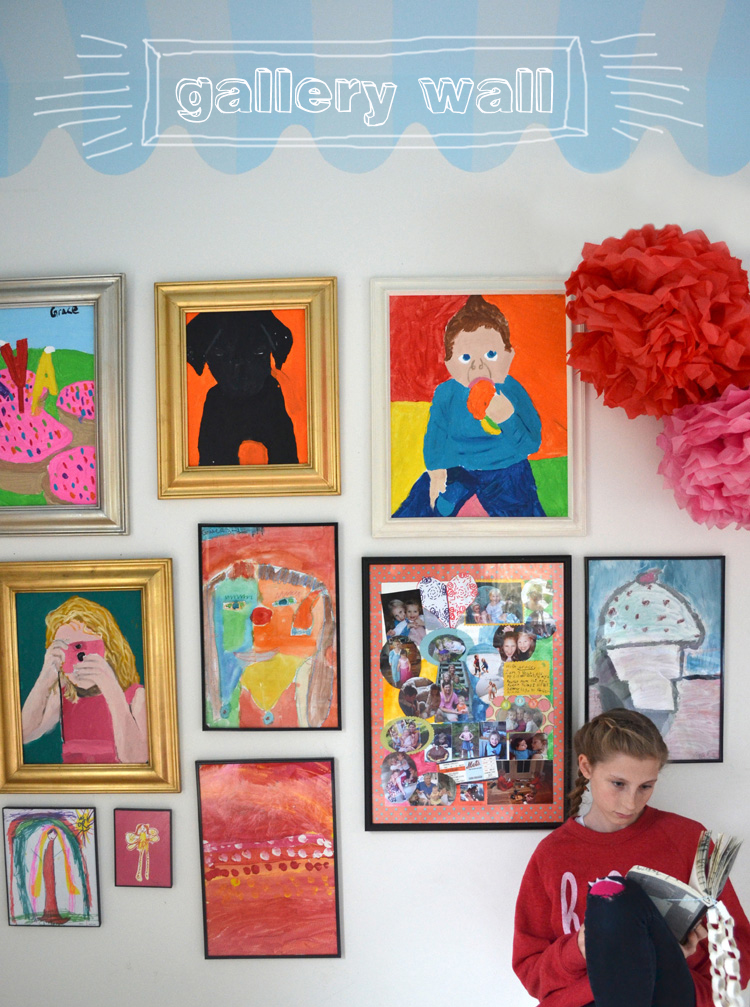 24 ideas for creating a gallery wall for kids art