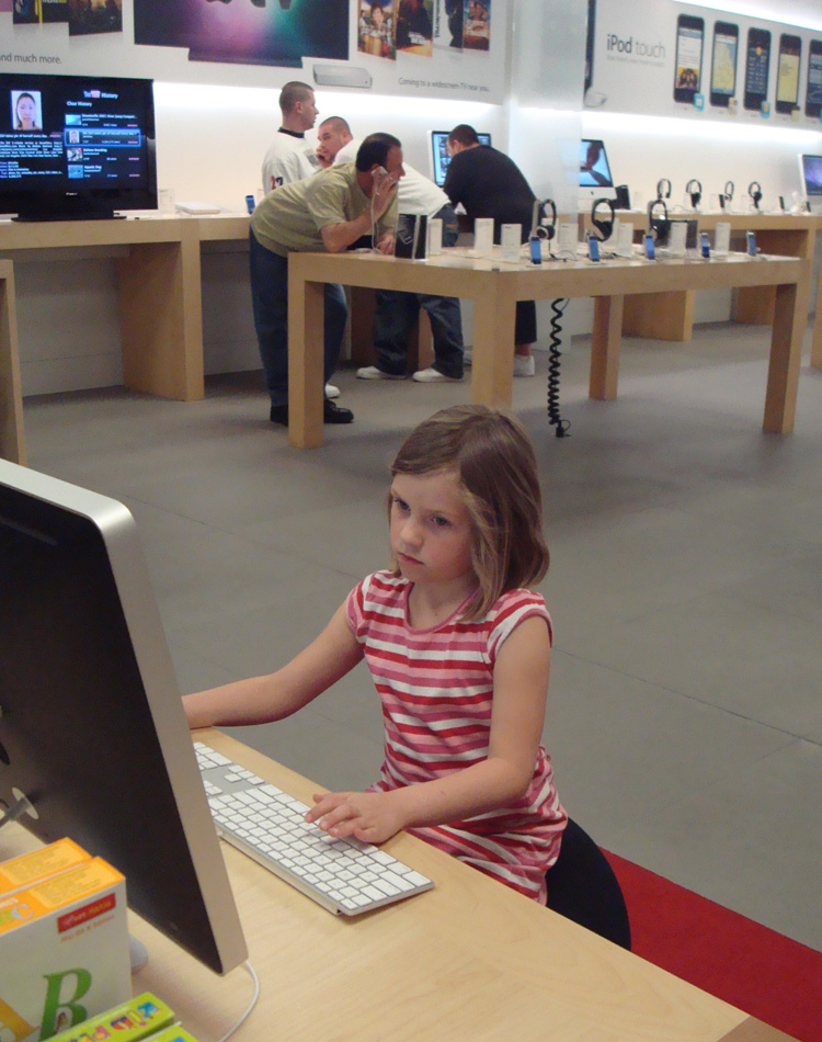 At the Apple Store