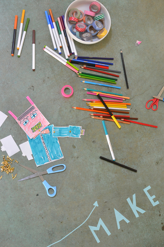 make paper robots with brass fasteners | art bar
