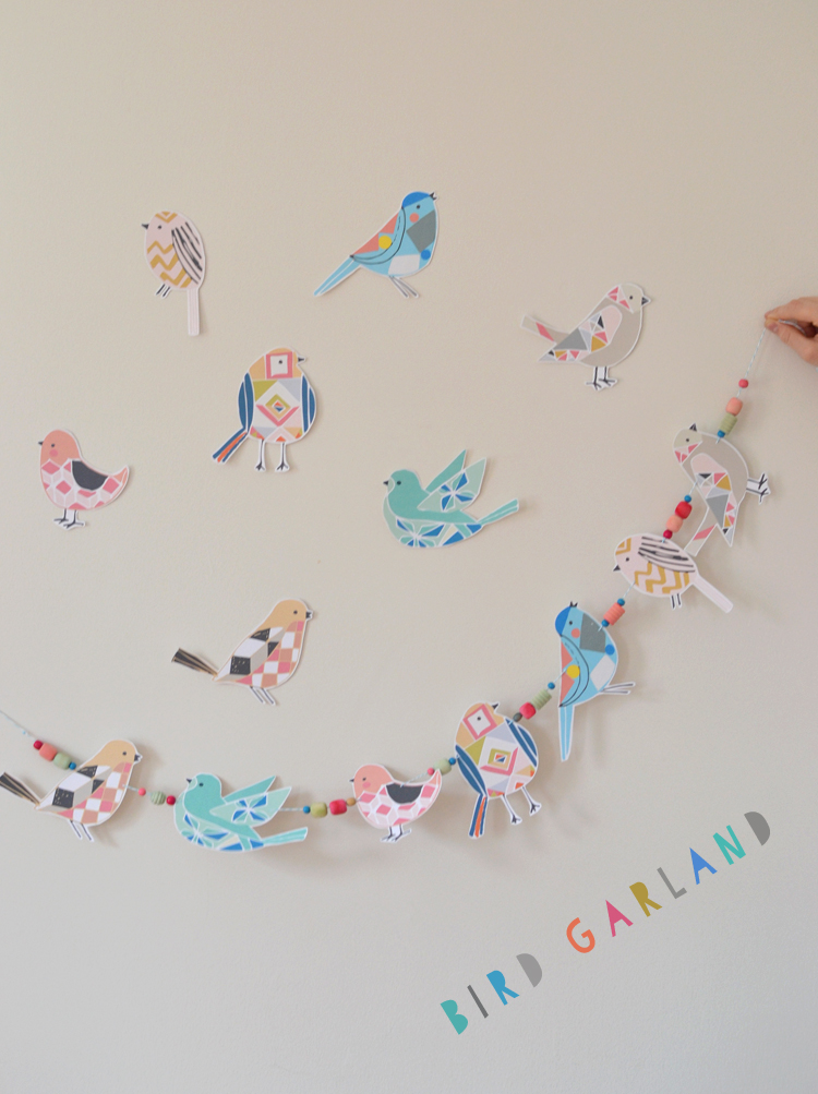  bird garland with Etsy templates | art bar