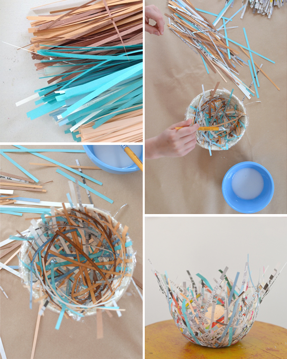 make bird nests from recycled paper | art bar