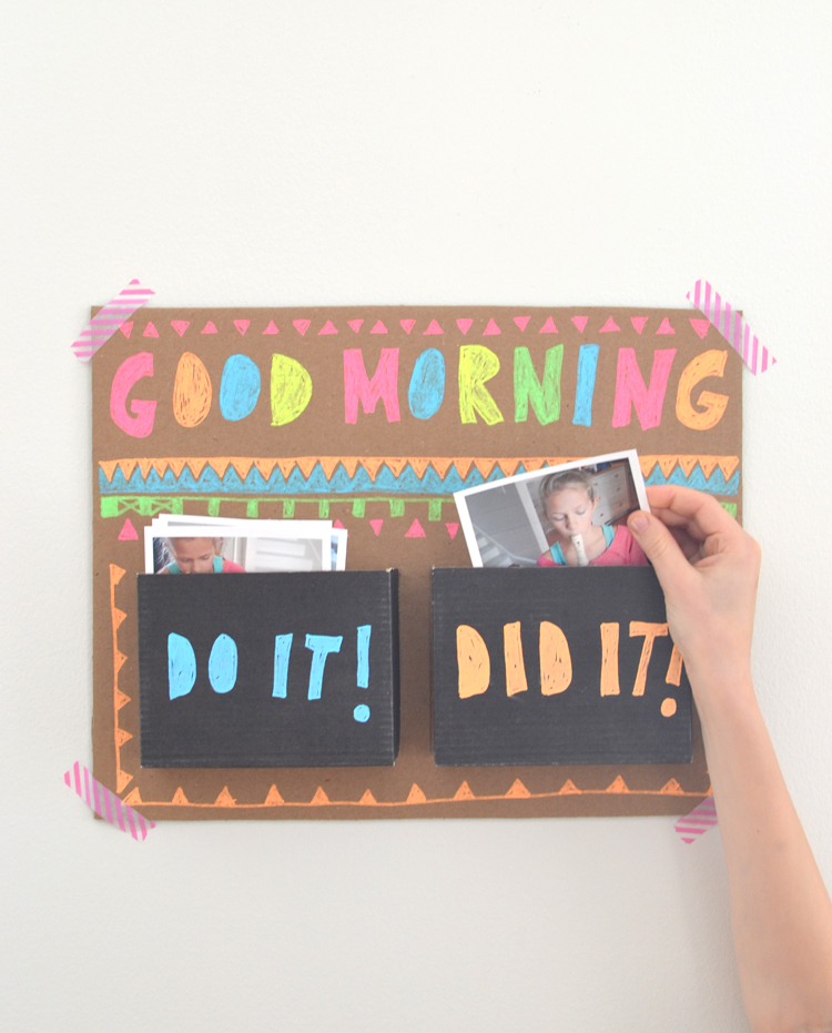 DIY good morning chart ~ teach kids to own their day | artbarblog.com