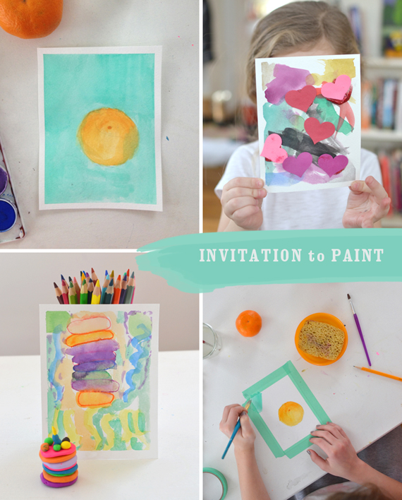  Simple invitation to paint for young children