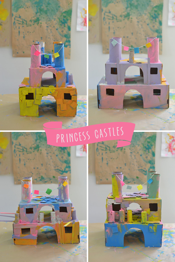 make beautiful princess castles from recycled materials