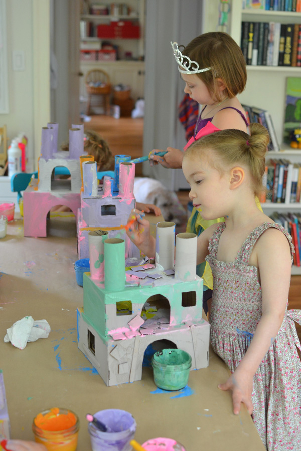 make beautiful princess castles from recycled materials