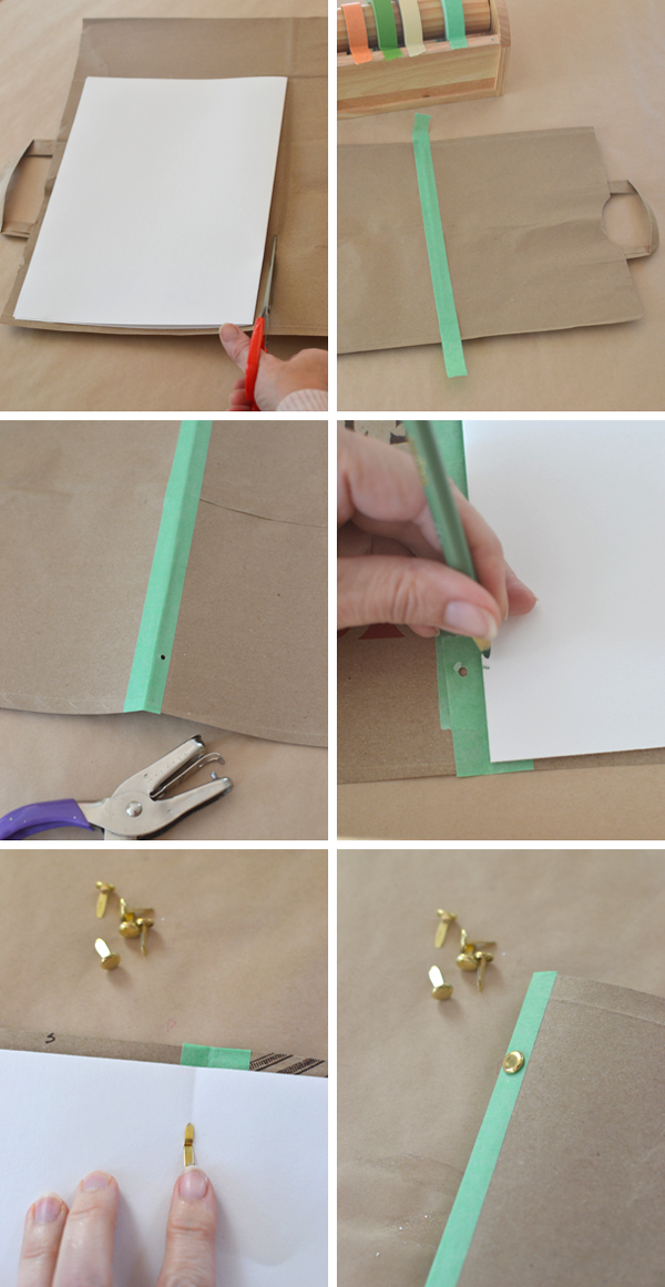 make an art journal from a paper bag and a few supplies