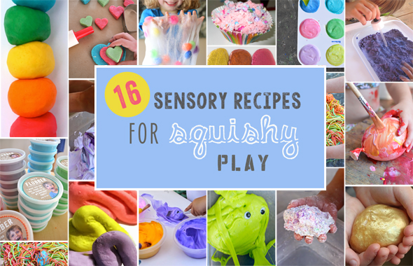 The very best recipes for squishy sensory play with children.