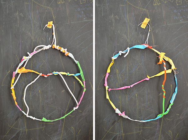 kids make sculptures from wire in the style of American artist and sculptor Alexander Calder