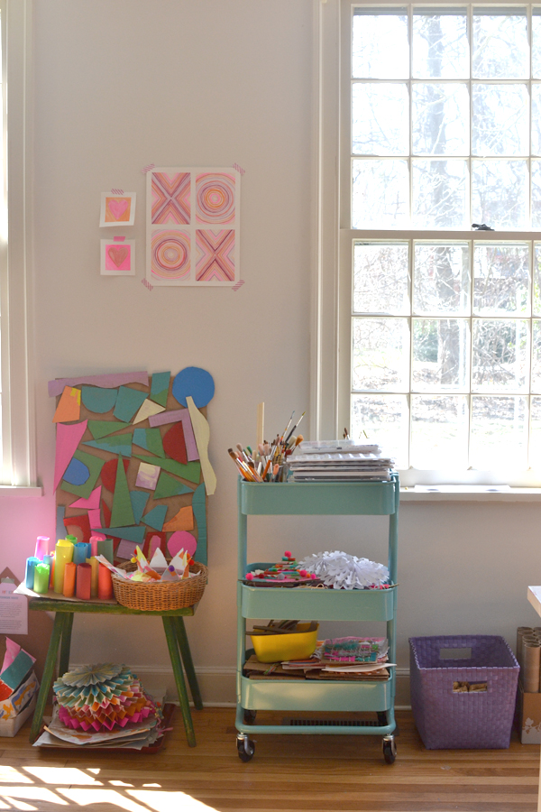 make your own art space at home for your kids