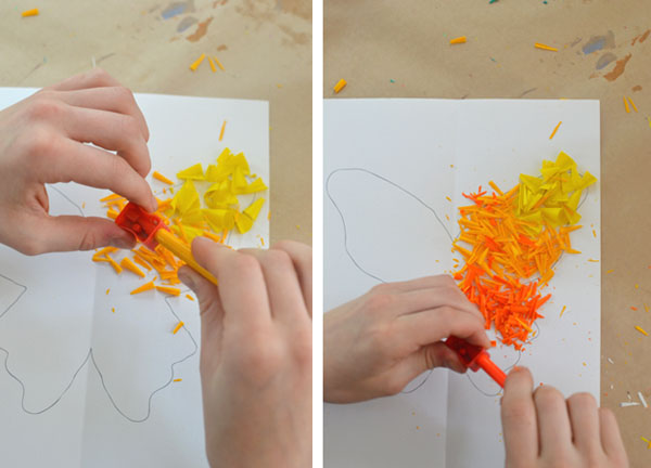 make these gorgeous butterflies from melted crayon shavings and printable butterfly sheets