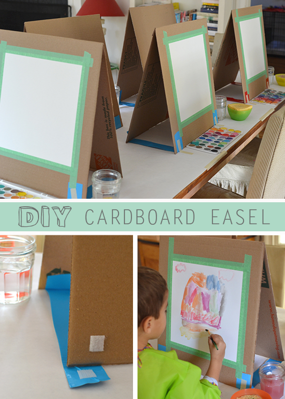 quick and easy way to make your own table easel with cardboard