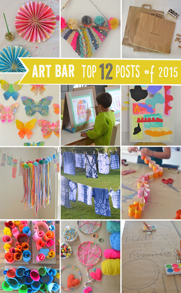 Art Bar Blog's best posts of 2015, including lots of DIYs and art with children