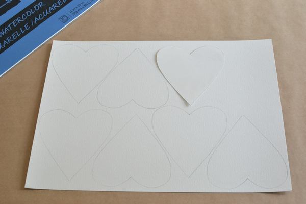 This is the simple way we make watercolor hearts in our house that have a clean edge.