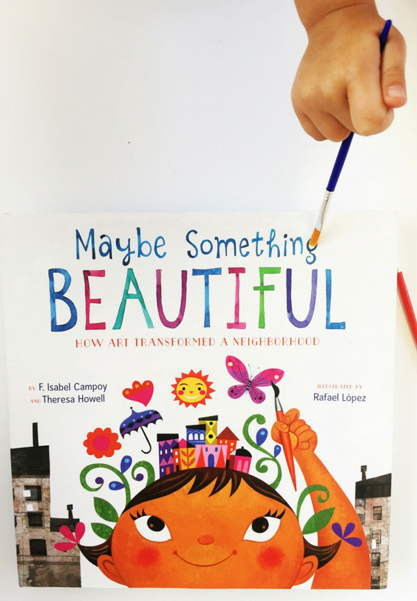 Set in a town that is dismal and austere, Mira offers her neighbors the joy of her colorful art. Soon a muralist takes notice and together, they transform their community. Even the smallest artist can accomplish something big!be-something-beautiful-cover
