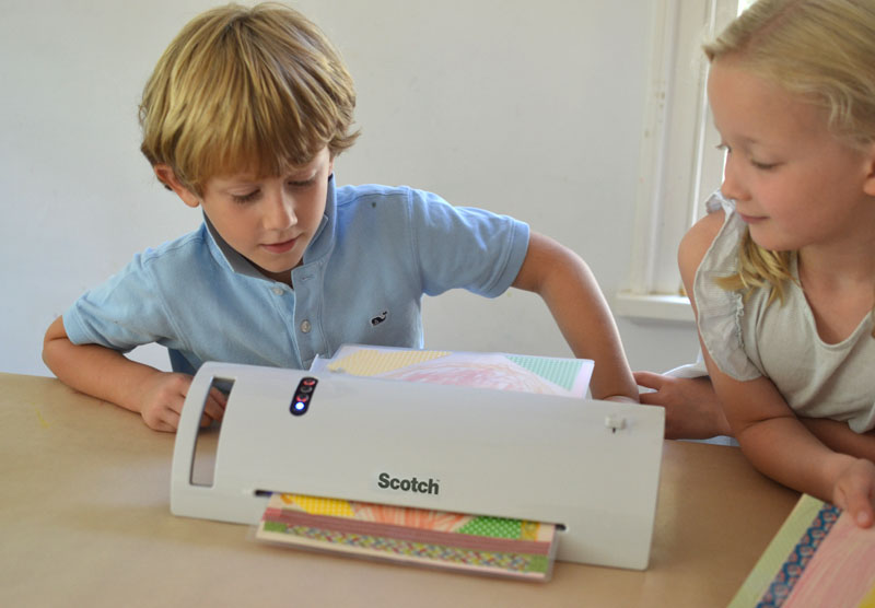 Children draw portraits of each other, inspired by the book The Name Jar, and then use the Scotch™ Thermal Laminator to make their portraits everlasting. #ad