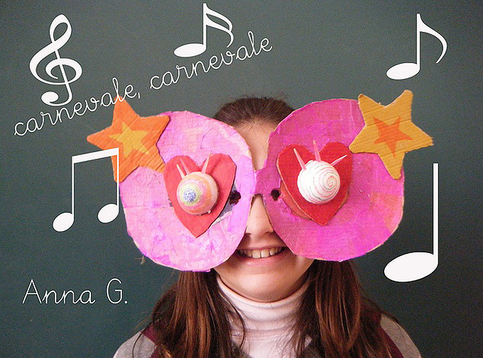 Cardboard Carnevale Masks, by Neusa Lopez
