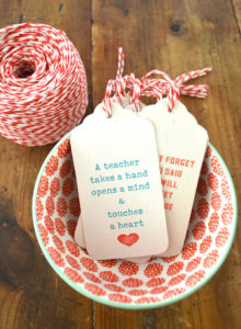 Printable teacher gift tags with quotes