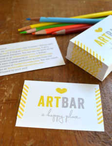 Art Bar quick and easy printed business cards