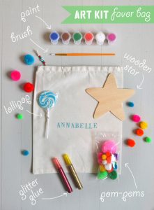 Make these DIY art kits as a party favor for kids.