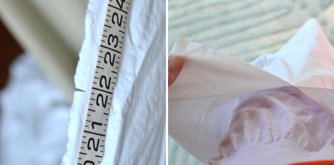 How to tear a sheet into perfect squares to make napkins.