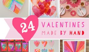 24 Homemade Valentines made by kids and grown-ups! Nothing says I LOVE YOU like homemade.
