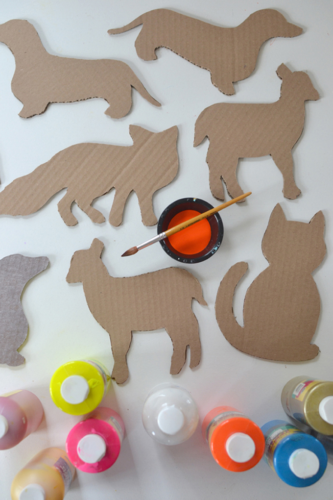 Patterned Cardboard Animals with Templates - ARTBAR