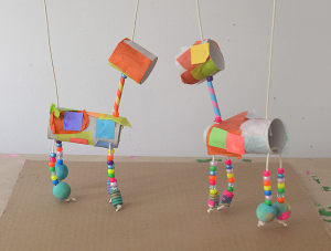 toilet paper roll marionette animals