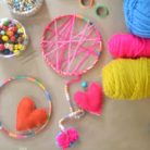 Making dreamcatchers with kids