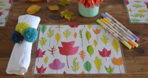 Print out these free leaf coloring pages and laminate them for beautiful Fall placemats.