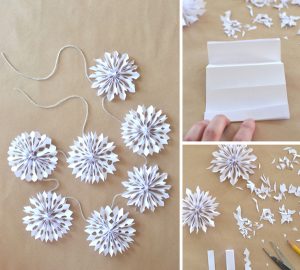 3D-snowflakes from paper.