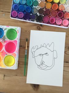 This drawing prompt will have kids laughing while creating the most exquisite abstract portraits.