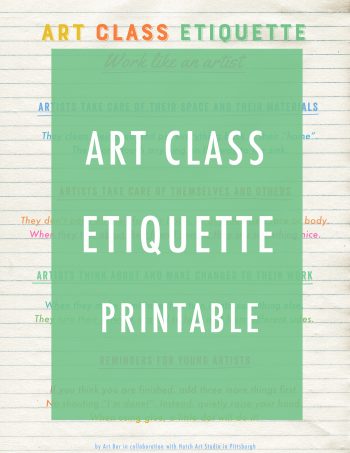 Art Class Etiquette Printable Image