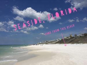 DIY dyed sand from the beaches of Seaside, Florida.