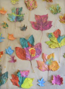 Leaf painting is a wonderful way to combine nature art with process art for kids.
