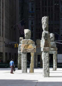 Ugo Rondinone's Human Nature art installation at Rockefeller Center in NYC.
