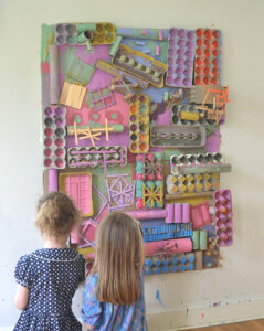 Recycled Materials Art Wall