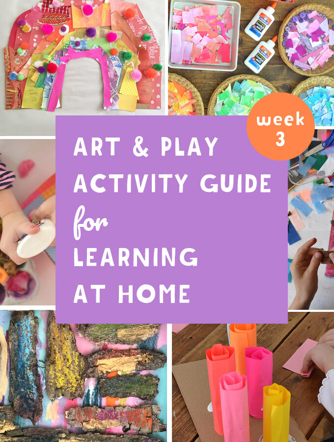 Learning at home with your kids because of the coronavirus? This Art and Play guide will help. Promoting math, literacy and science through art and play.
