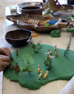 Are you and your kids quarantined at home because of the coronavirus? Well this Art and Play guide will help! Promoting math, literacy and science through art and play. Day 4: Playdough Landscapes