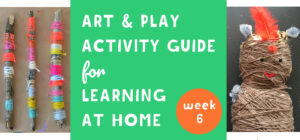 This Weekly Art & Play guide for learning at home promotes math, literacy and science through creativity. Join us for Fabric & Yarn week!