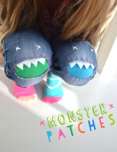 Fix holes in your child's jeans by making Monster Patches.