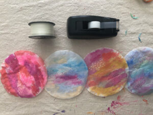 Make a wall hanging from coffee filters and watercolors. Perfect process art activity for any age, preschool to 100!
