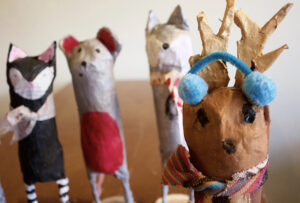 Cute handmade paper mache animal project for kids