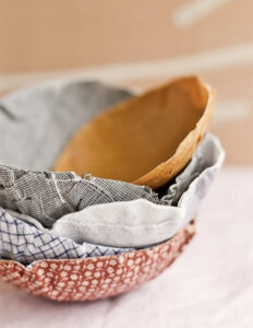 Try fabric mache instead of paper mache with these bowls