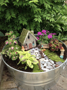 Make a fairy garden in a pot for hours of imaginary play.