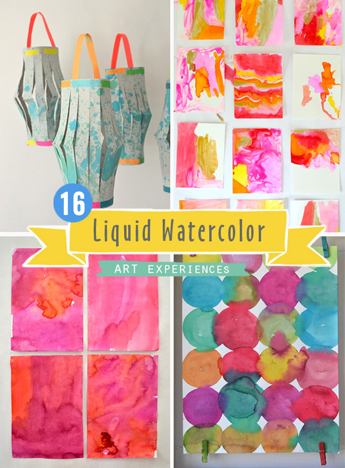 16 Liquid Watercolor Art Ideas with Kids