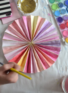 Watercolor Paper Pinwheels