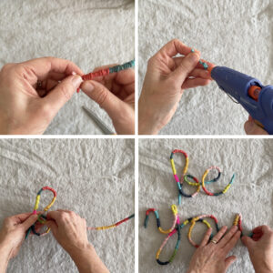 Cover craft wire with yarn then twist into a word