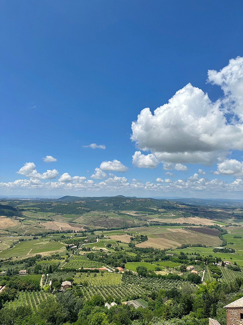 View from the tower in Montepulciano, Italy