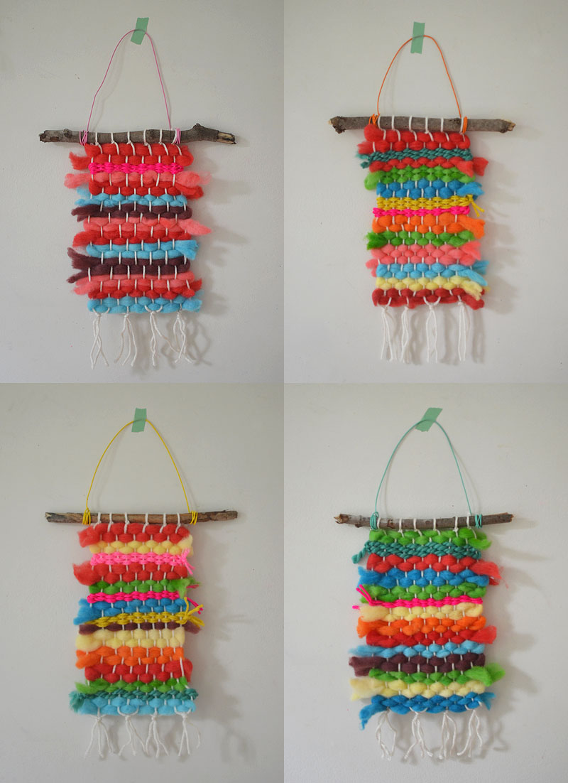 Rainbow Weaving with Koolaid
